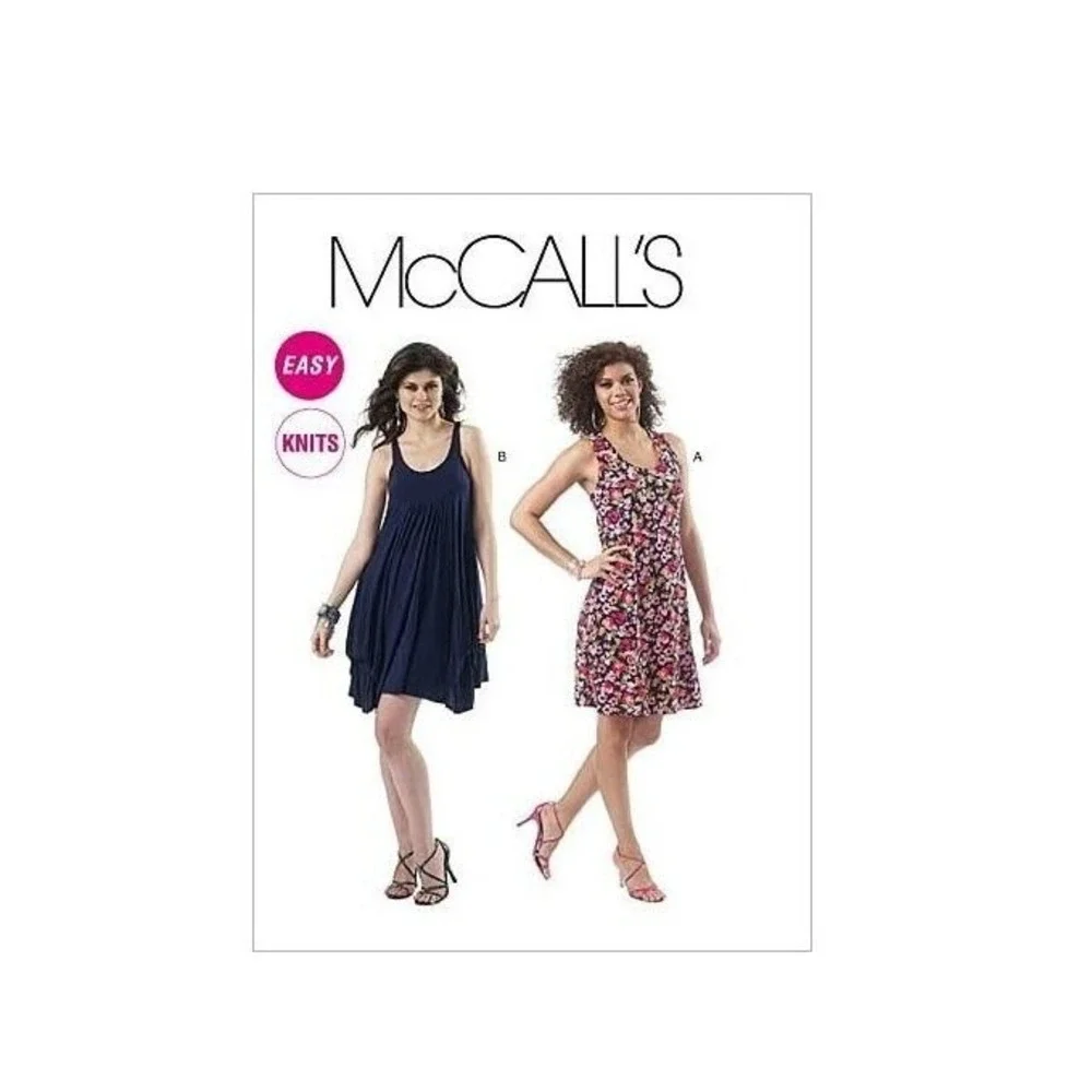 McCalls Sewing Pattern 6347 Dress Sleeveless Misses Size XS-M